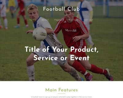 绿色足球竞技俱乐部网站模板
