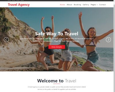 简洁旅游景点官网网站模板